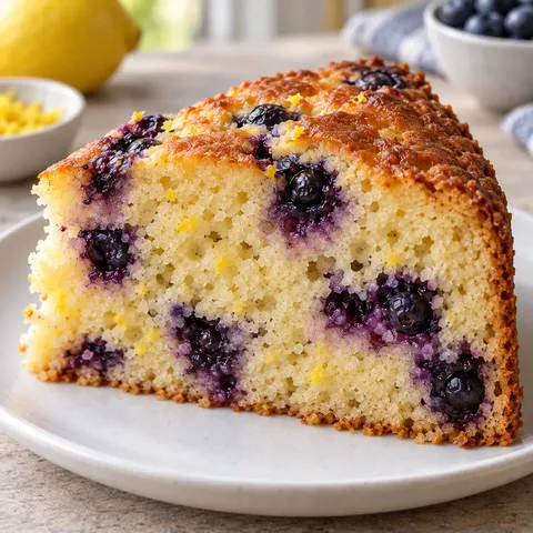 Jogurtový koláč — borůvky, citron