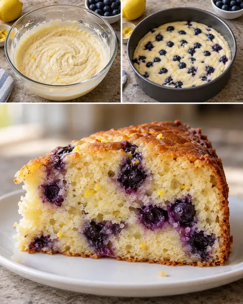 Jogurtový koláč — borůvky, citron