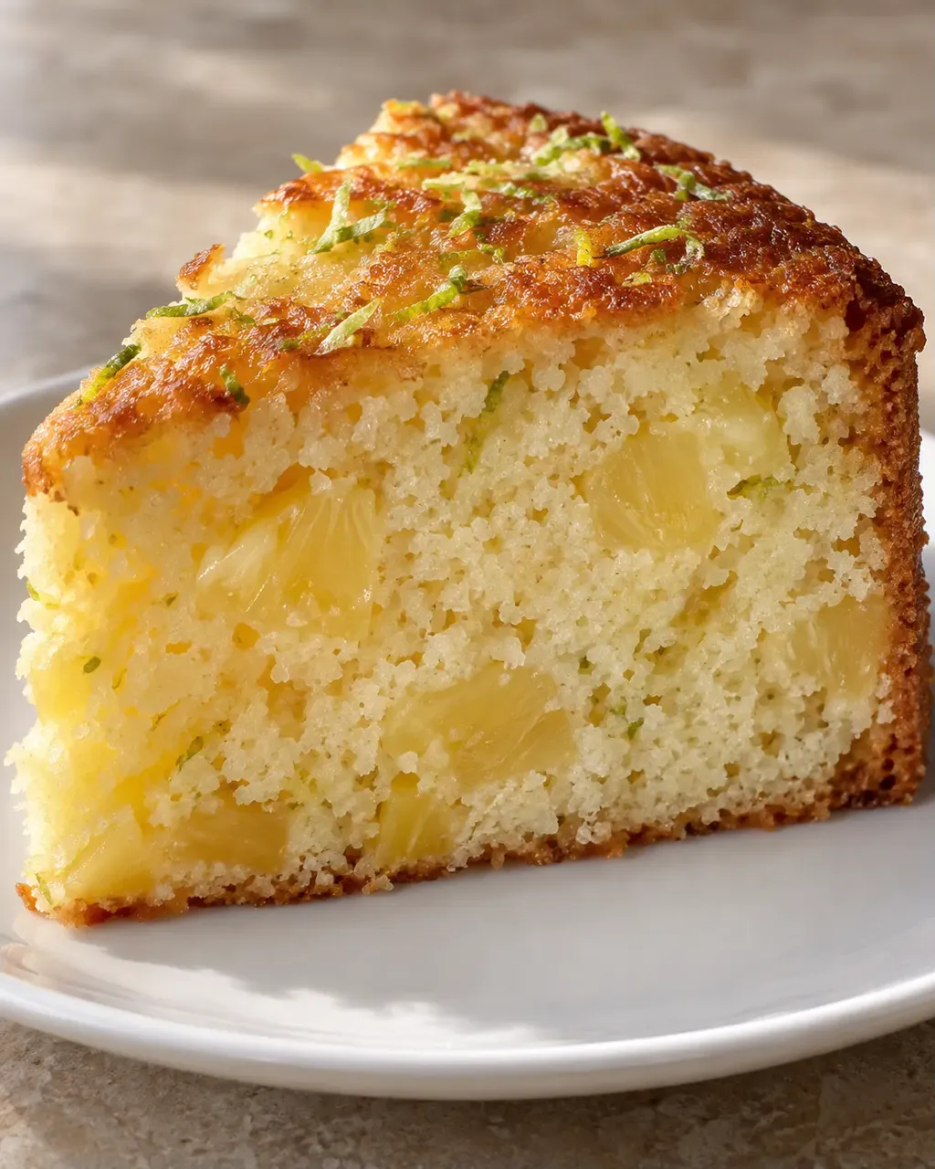Jogurtový koláč — ananas, limetka