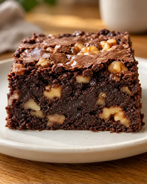 Brownies — káva, vlašské ořechy