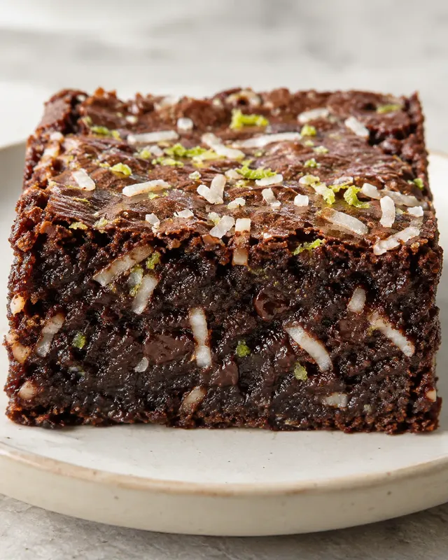 Brownies — kokos, limetka