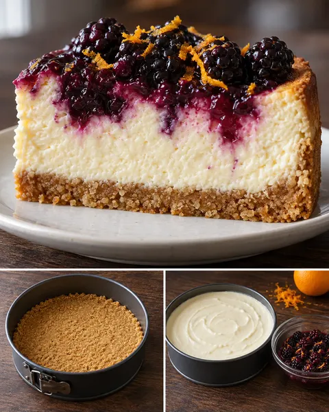 Pečený cheesecake — ostružiny, pomeranč