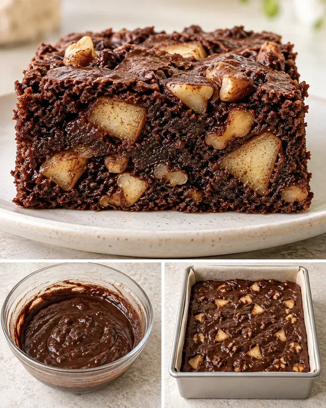 Brownies — jablka, skořice, vlašské ořechy