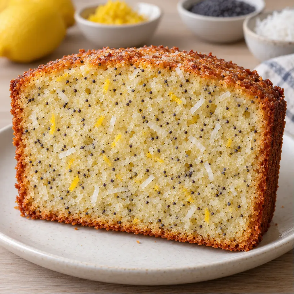 Máslový chlebíček — citron, mák, kokos