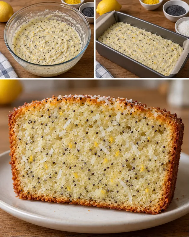 Máslový chlebíček — citron, mák, kokos