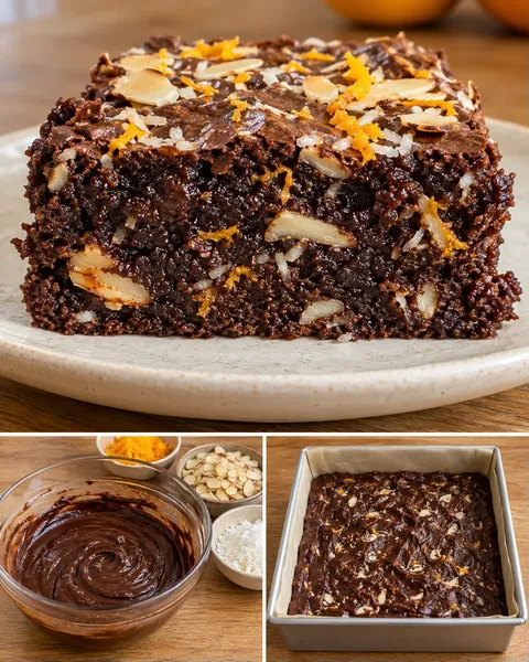 Brownies — pomeranč, mandle, kokos