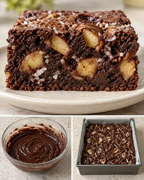 Brownies — jablka, skořice, kokos