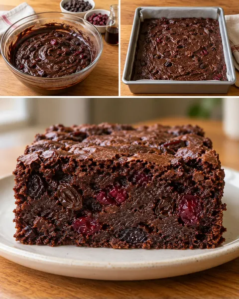 Brownies — rozinky, vanilka, brusinky