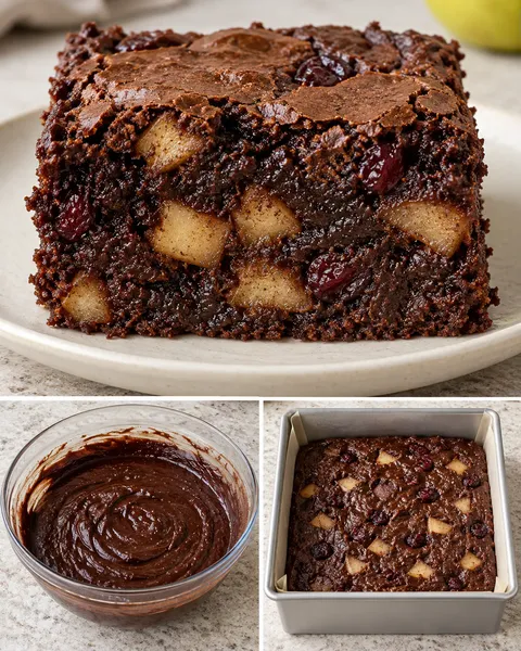 Brownies — jablka, skořice, brusinky