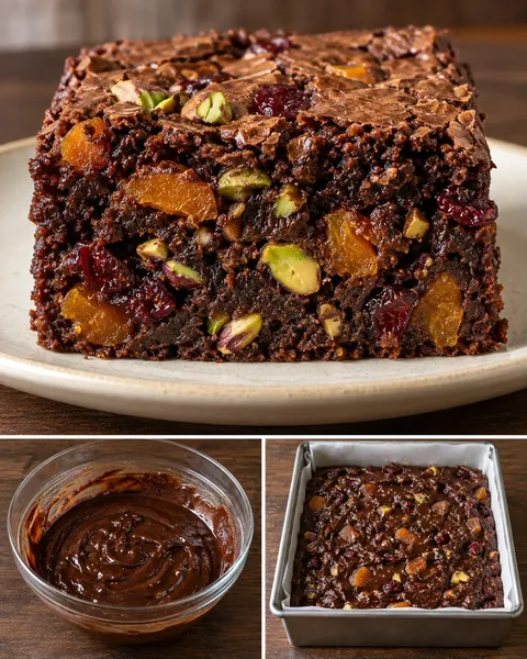 Brownies — sušené meruňky, pistácie, brusinky