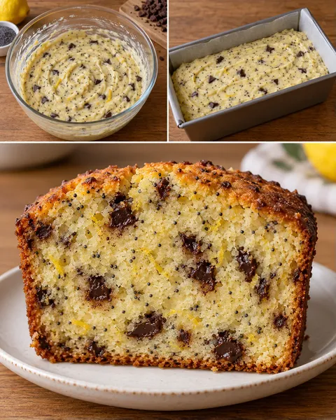 Máslový chlebíček — citron, mák, hořká čokoláda