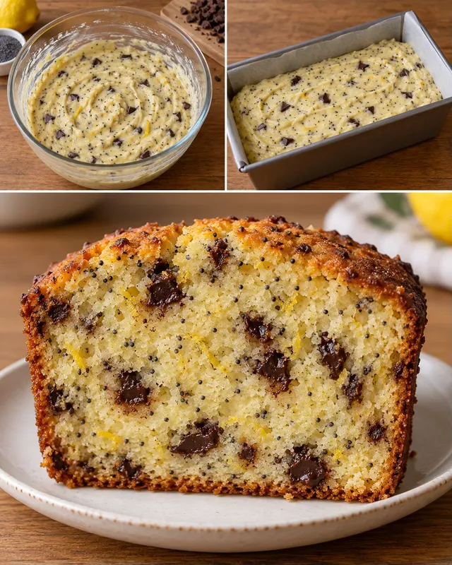 Máslový chlebíček — citron, mák, hořká čokoláda